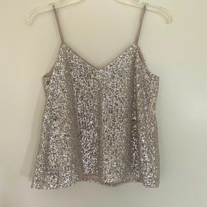 Banana Republic Gold Sequin Camisole